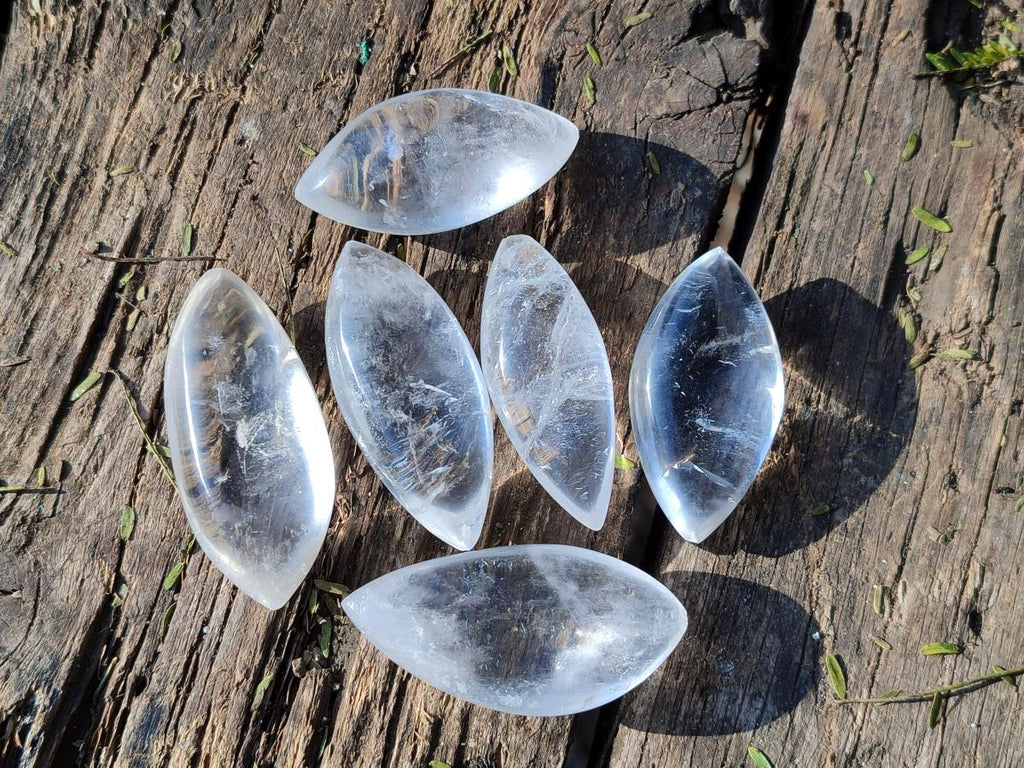Polished Rock Crystal Quartz "Angel Tears" Free Forms x 35 From Madagascar - Toprock Gemstones and Minerals 