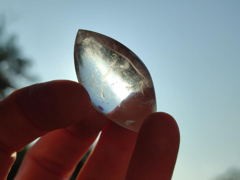 Polished Rock Crystal Quartz "Angel Tears" Free Forms x 35 From Madagascar - Toprock Gemstones and Minerals 