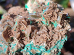 Natural Large Rare Bladed Barite with Malachite Specimens x 2 From Shangulowé Mine, Congo - Toprock Gemstones and Minerals 
