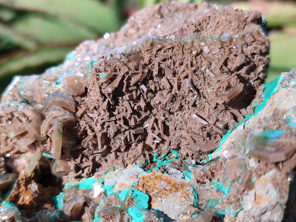 Natural Large Rare Bladed Barite with Malachite Specimens x 2 From Shangulowé Mine, Congo - Toprock Gemstones and Minerals 