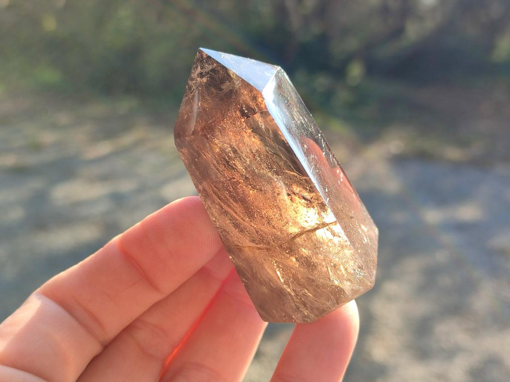 Polished Smokey Quartz Crystals x 5 From Madagascar - Toprock Gemstones and Minerals 