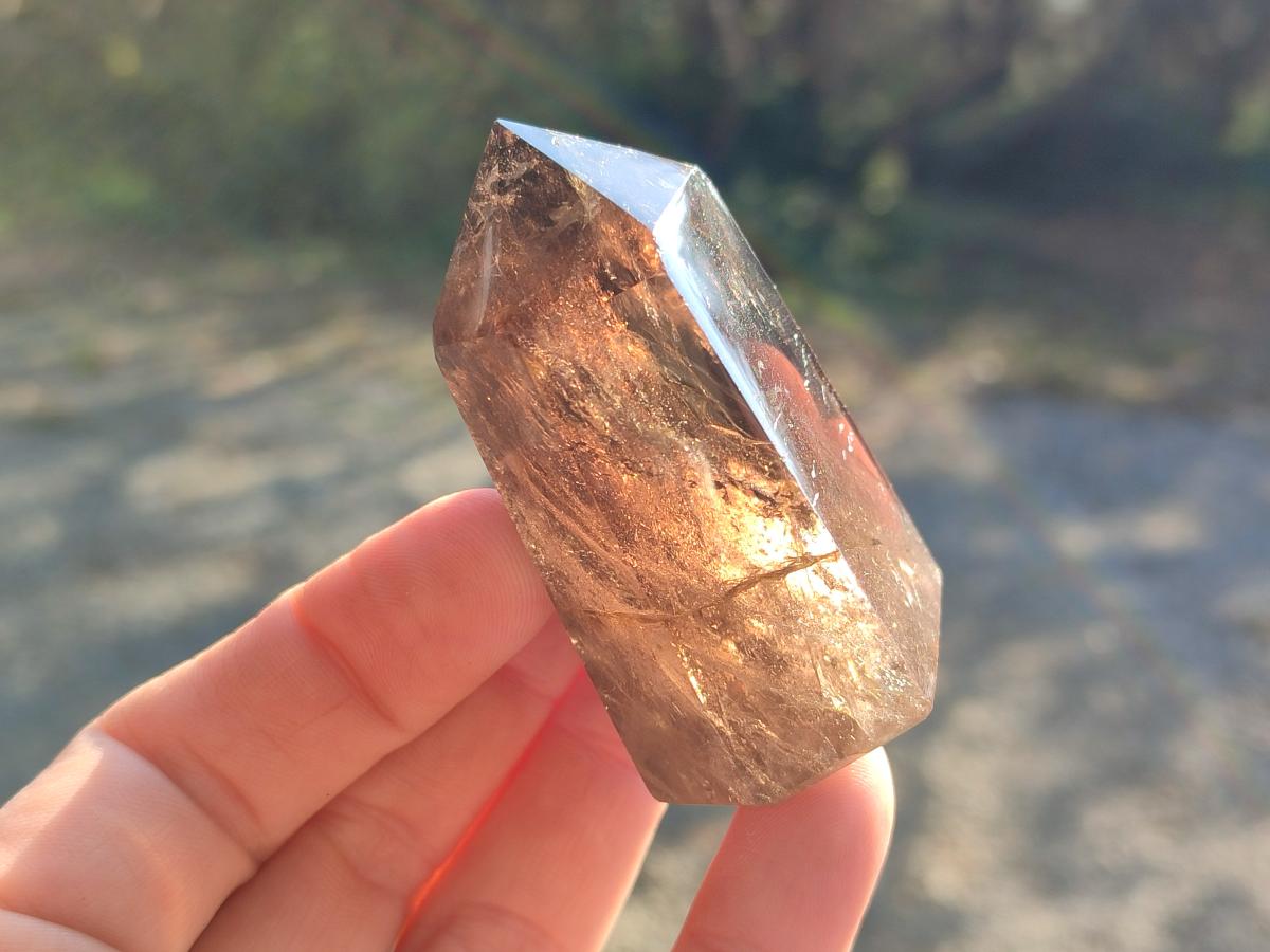 Polished Smokey Quartz Crystals x 5 From Madagascar - Toprock Gemstones and Minerals 