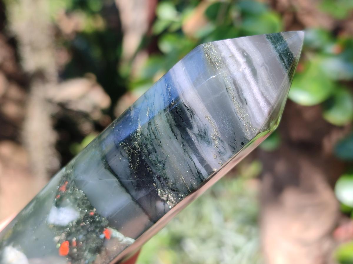 Polished Bloodstone Double Terminated Crystals x 5 From Swaziland - Toprock Gemstones and Minerals 
