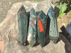 Polished Bloodstone Double Terminated Crystals x 5 From Swaziland - Toprock Gemstones and Minerals 