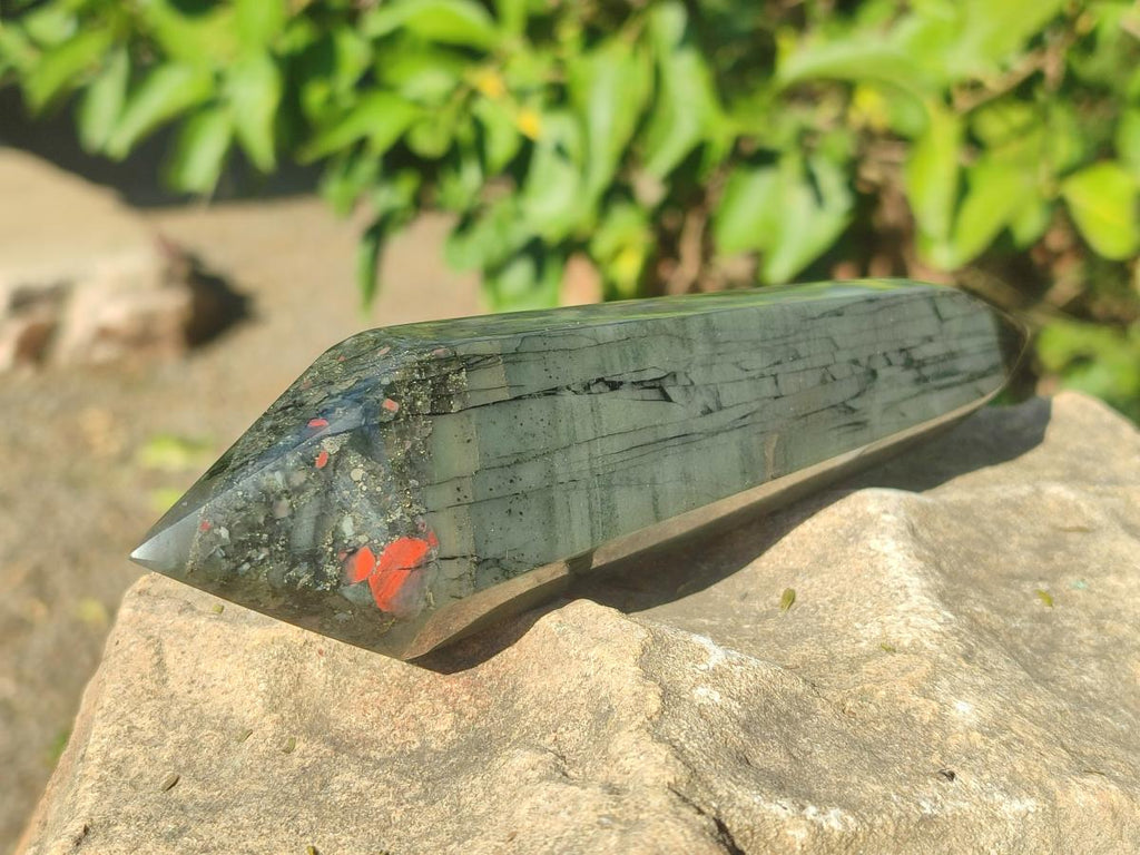 Polished Bloodstone Double Terminated Crystals x 5 From Swaziland - Toprock Gemstones and Minerals 