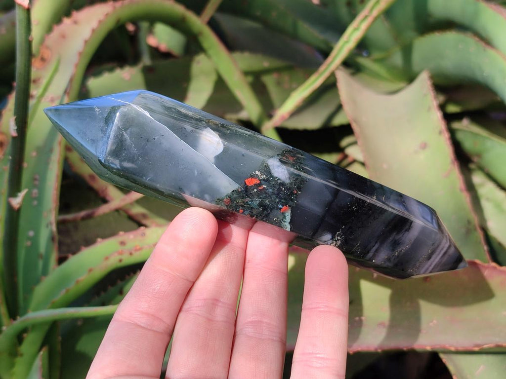 Polished Bloodstone Double Terminated Crystals x 5 From Swaziland - Toprock Gemstones and Minerals 