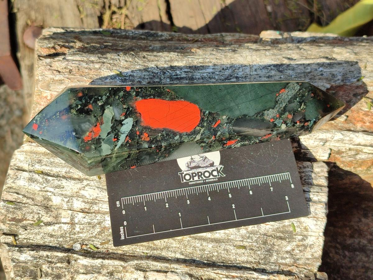 Polished Bloodstone Double Terminated Crystals x 5 From Swaziland - Toprock Gemstones and Minerals 