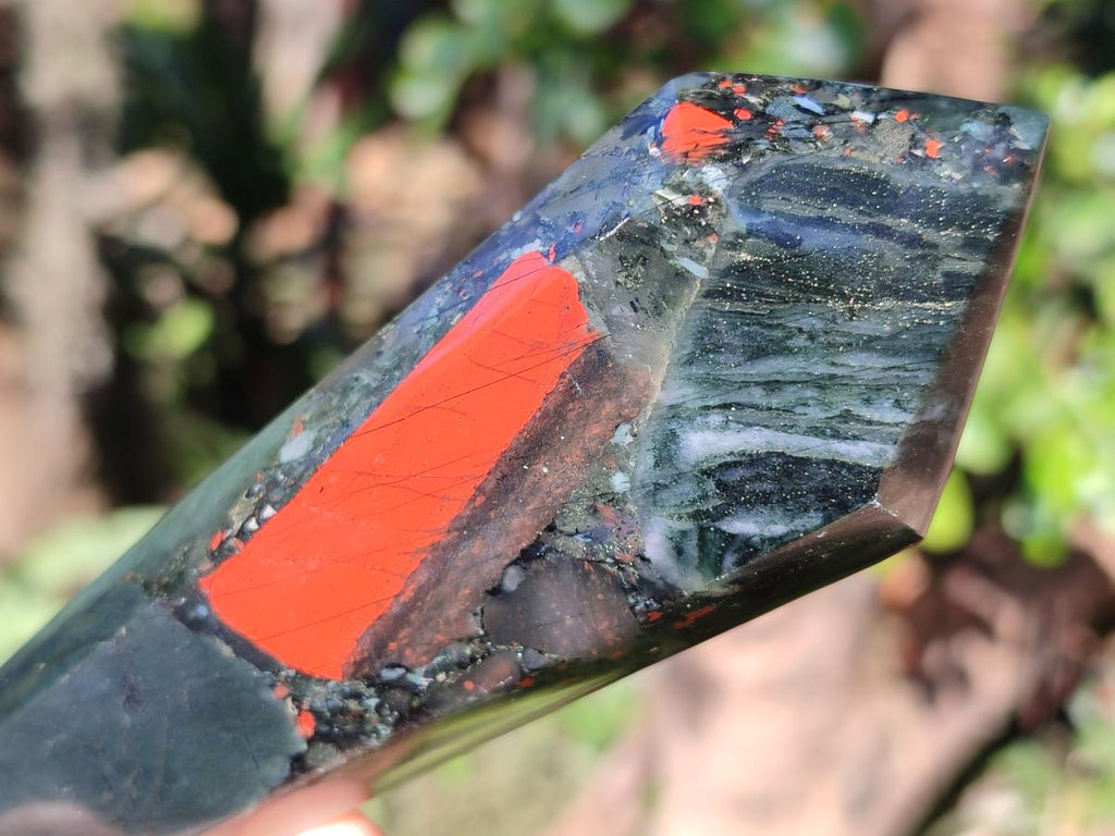 Polished Bloodstone Double Terminated Crystals x 5 From Swaziland - Toprock Gemstones and Minerals 