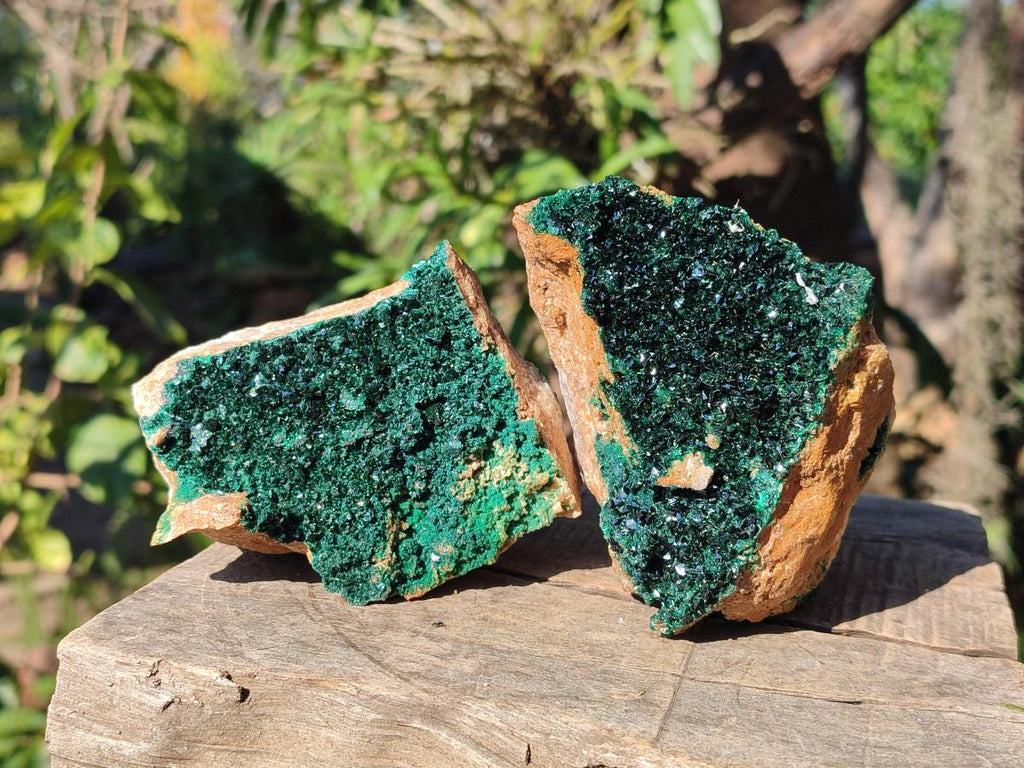 Natural  Cabinet Sized Crystalline Malachite Specimens x 4 From Tenke Fungurume, Congo - Toprock Gemstones and Minerals 