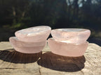 Polished Rose Quartz Worry Stones x 12 From Madagascar - Toprock Gemstones and Minerals 