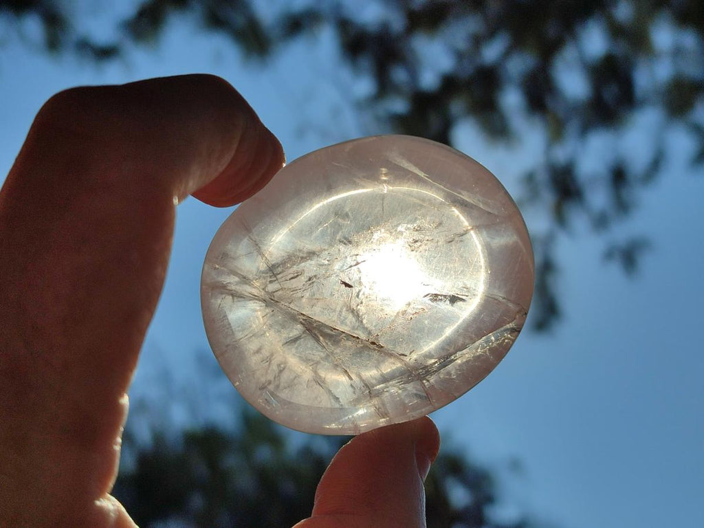 Polished Rose Quartz Worry Stones x 12 From Madagascar - Toprock Gemstones and Minerals 