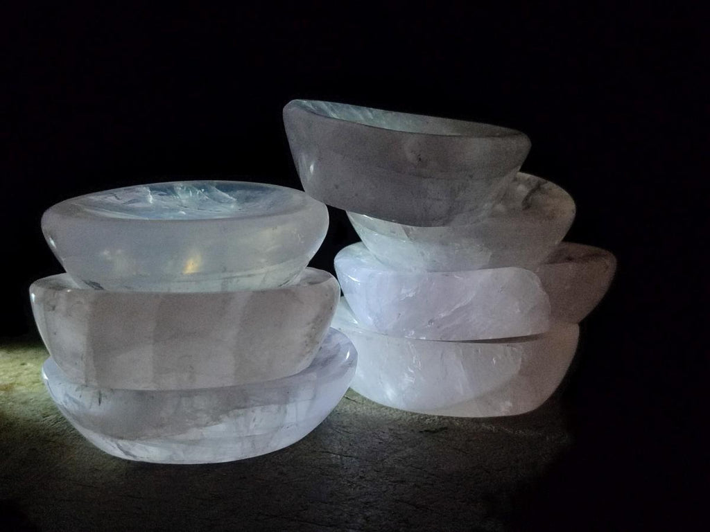 Polished Rose Quartz Worry Stones x 12 From Madagascar - Toprock Gemstones and Minerals 