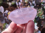 Polished Rose Quartz Worry Stones x 12 From Madagascar - Toprock Gemstones and Minerals 