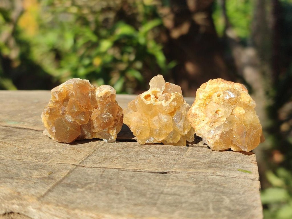 Natural Golden Limonite Quartz Crystal Clusters x 70 From Solwezi, Zambia - Toprock Gemstones and Minerals 