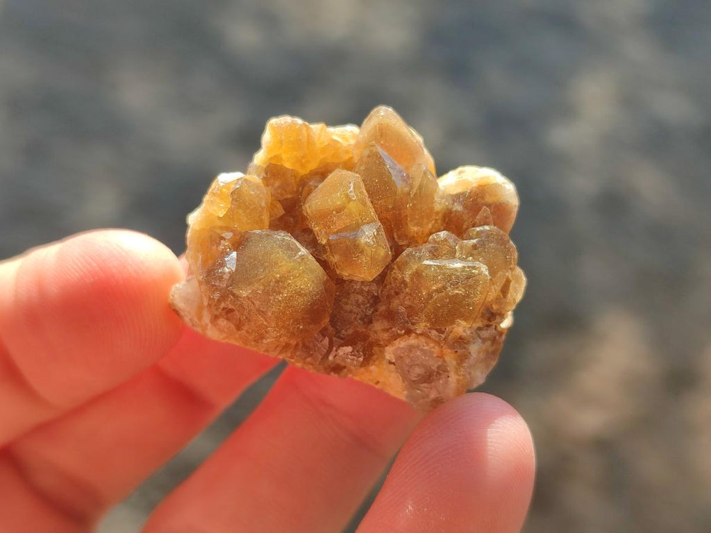 Natural Golden Limonite Quartz Crystal Clusters x 70 From Solwezi, Zambia - Toprock Gemstones and Minerals 
