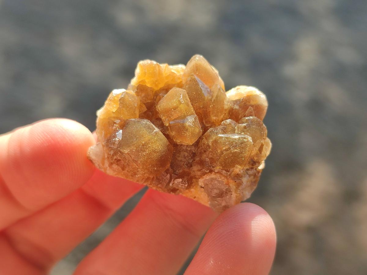 Natural Golden Limonite Quartz Crystal Clusters x 70 From Solwezi, Zambia - Toprock Gemstones and Minerals 