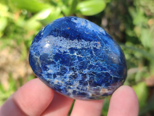 Polished Dumortierite Galets x 24 From Madagascar - Toprock Gemstones and Minerals 