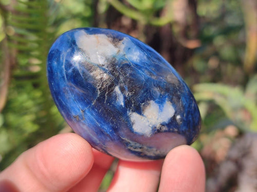 Polished Dumortierite Galets x 24 From Madagascar - Toprock Gemstones and Minerals 