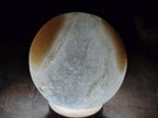 Polished XL Banded Agate Sphere with Quartz x 1 From Madagascar - Toprock Gemstones and Minerals 