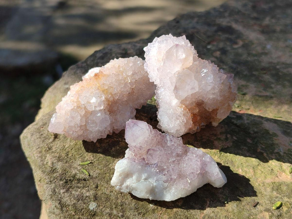 Natural White Drusy Spirit Quartz Clusters x 20 From Boekenhouthoek, South Africa - Toprock Gemstones and Minerals 
