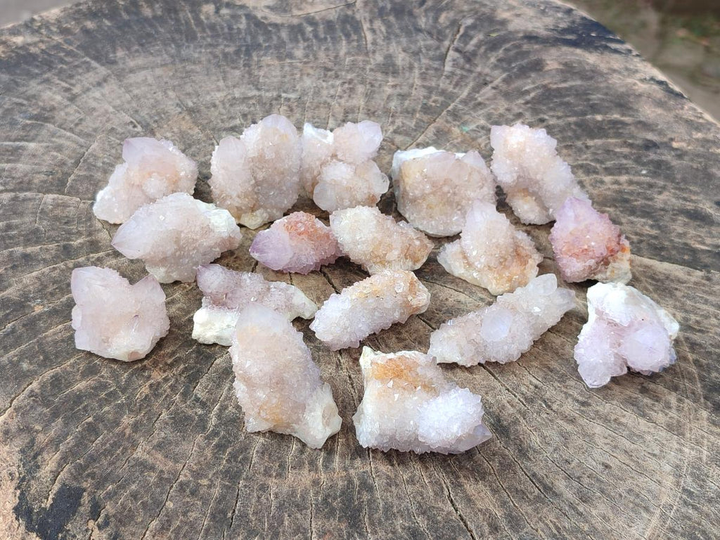 Natural White Drusy Spirit Quartz Clusters x 20 From Boekenhouthoek, South Africa - Toprock Gemstones and Minerals 