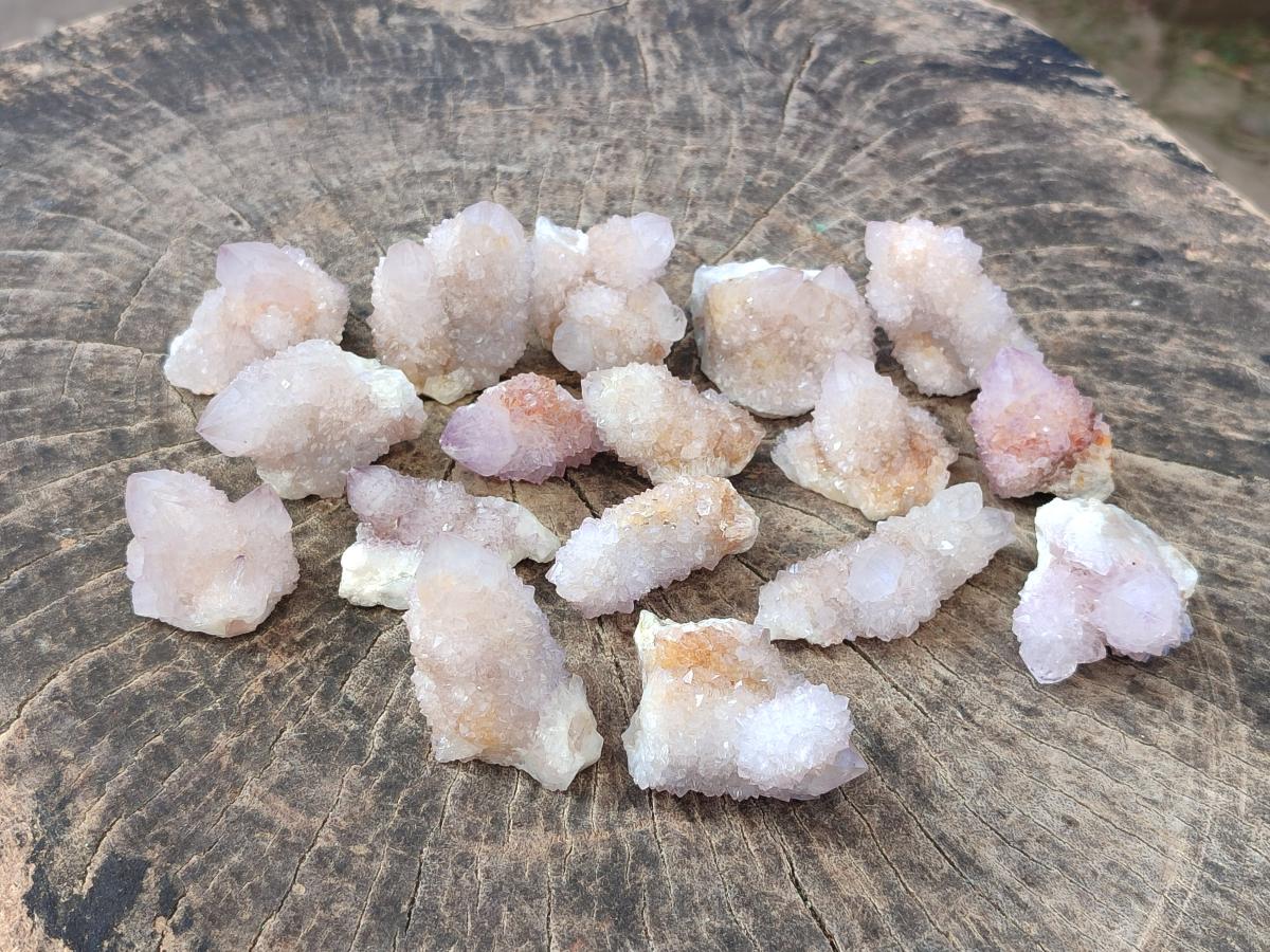 Natural White Drusy Spirit Quartz Clusters x 20 From Boekenhouthoek, South Africa - Toprock Gemstones and Minerals 