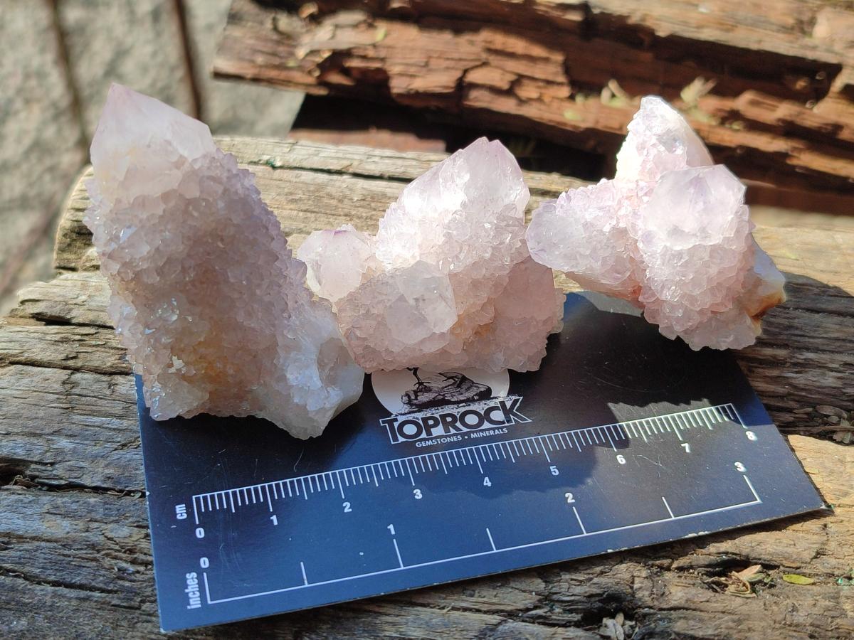 Natural White Drusy Spirit Quartz Clusters x 20 From Boekenhouthoek, South Africa - Toprock Gemstones and Minerals 