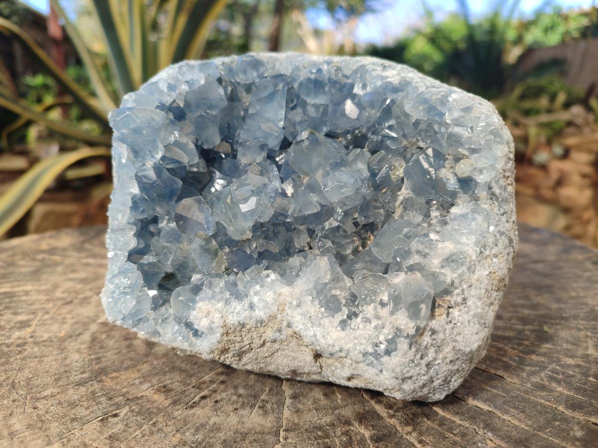 Natural Large Blue Celestite Geode Specimen x 1 From Sakoany, Madagascar - Toprock Gemstones and Minerals 