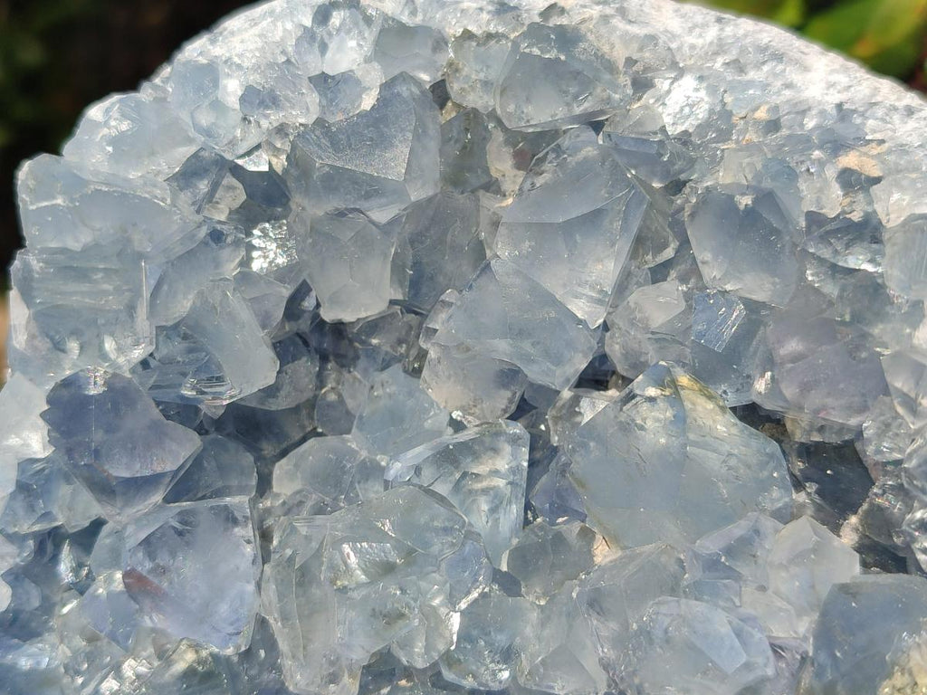 Natural Large Blue Celestite Geode Specimen x 1 From Sakoany, Madagascar - Toprock Gemstones and Minerals 