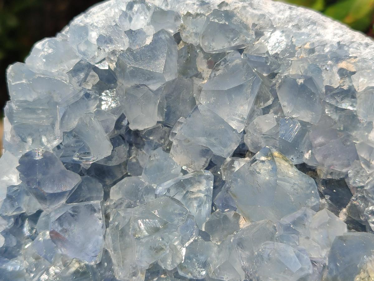 Natural Large Blue Celestite Geode Specimen x 1 From Sakoany, Madagascar - Toprock Gemstones and Minerals 