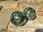 Polished Small Stromatolite "Kambaba Jasper" Spheres x 12 From Katsepy, Madagascar - Toprock Gemstones and Minerals 