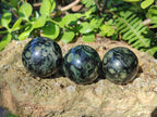 Polished Small Stromatolite "Kambaba Jasper" Spheres x 12 From Katsepy, Madagascar - Toprock Gemstones and Minerals 