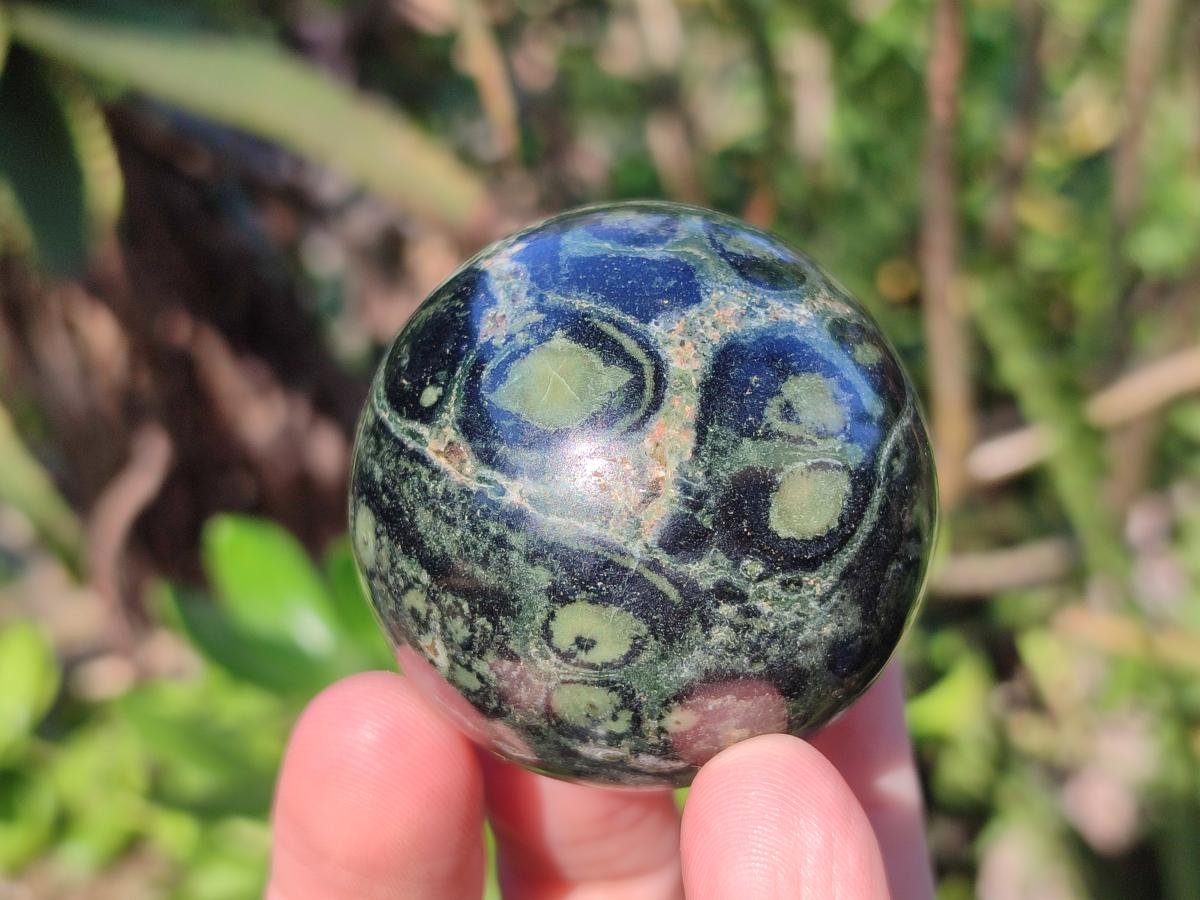 Polished Small Stromatolite "Kambaba Jasper" Spheres x 12 From Katsepy, Madagascar - Toprock Gemstones and Minerals 