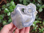 Polished on One Side Blue Lace Agate Geodes x 6 From Nsanje, Malawi - Toprock Gemstones and Minerals 