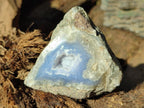 Polished on One Side Blue Lace Agate Geodes x 6 From Nsanje, Malawi - Toprock Gemstones and Minerals 