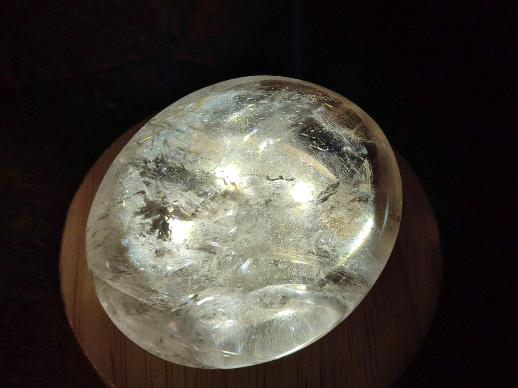 Polished Large Smokey Window Quartz Galets x 12 From Madagascar - Toprock Gemstones and Minerals 