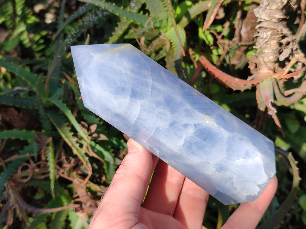 Polished Blue Calcite Display Crystals x 6 From Madagascar - Toprock Gemstones and Minerals 