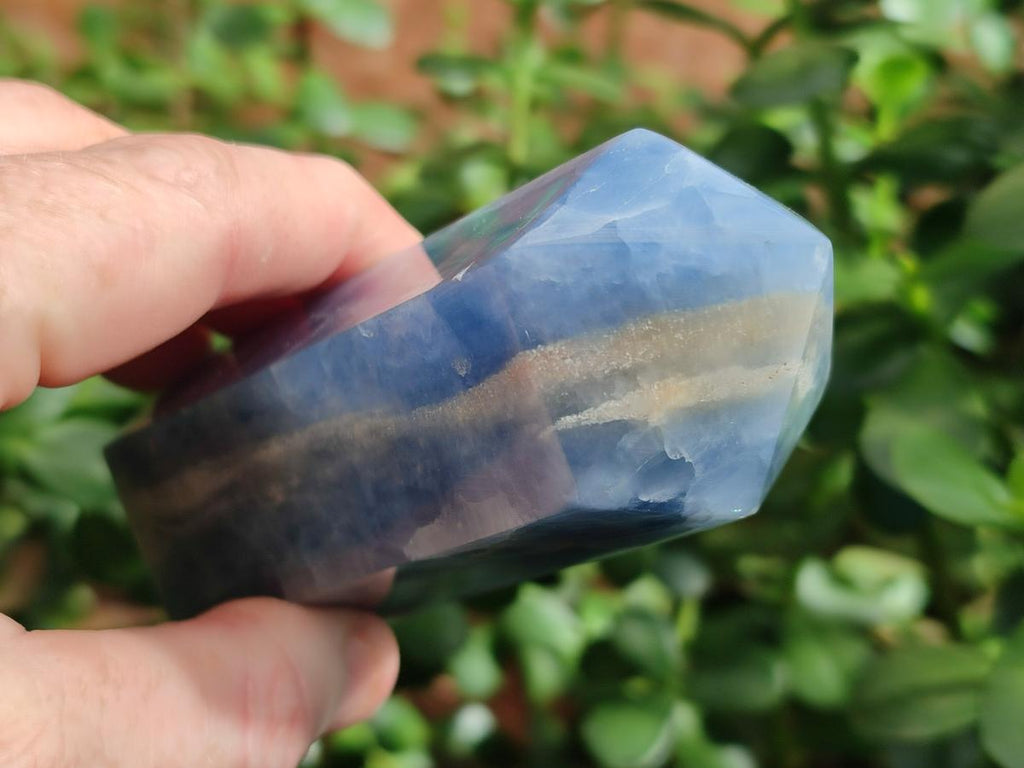 Polished Blue Calcite Display Crystals x 6 From Madagascar - Toprock Gemstones and Minerals 