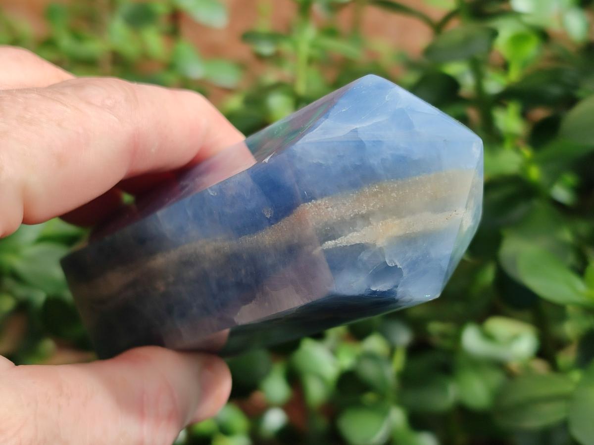 Polished Blue Calcite Display Crystals x 6 From Madagascar - Toprock Gemstones and Minerals 