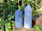 Polished Blue Calcite Display Crystals x 6 From Madagascar - Toprock Gemstones and Minerals 