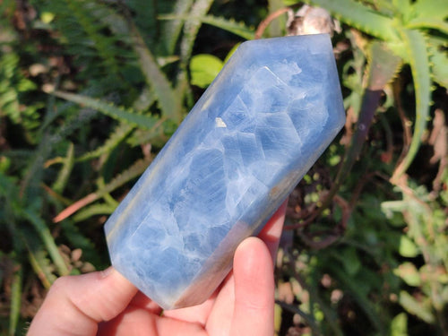 Polished Blue Calcite Display Crystals x 6 From Madagascar - Toprock Gemstones and Minerals 