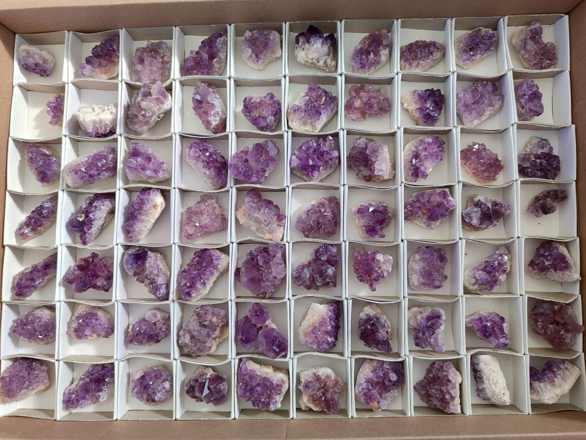 Natural Mini Amethyst Clusters x 70 From Ambatondrazaka, Madagascar - Toprock Gemstones and Minerals 