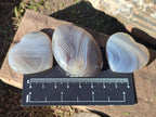 Polished Banded Agate Hearts x 24 From Madagascar - Toprock Gemstones and Minerals 