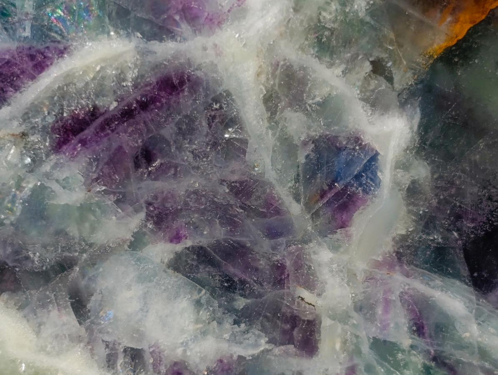 Polished Watermelon Fluorite Standing Display Pieces x 3 From Uis, Namibia - Toprock Gemstones and Minerals 