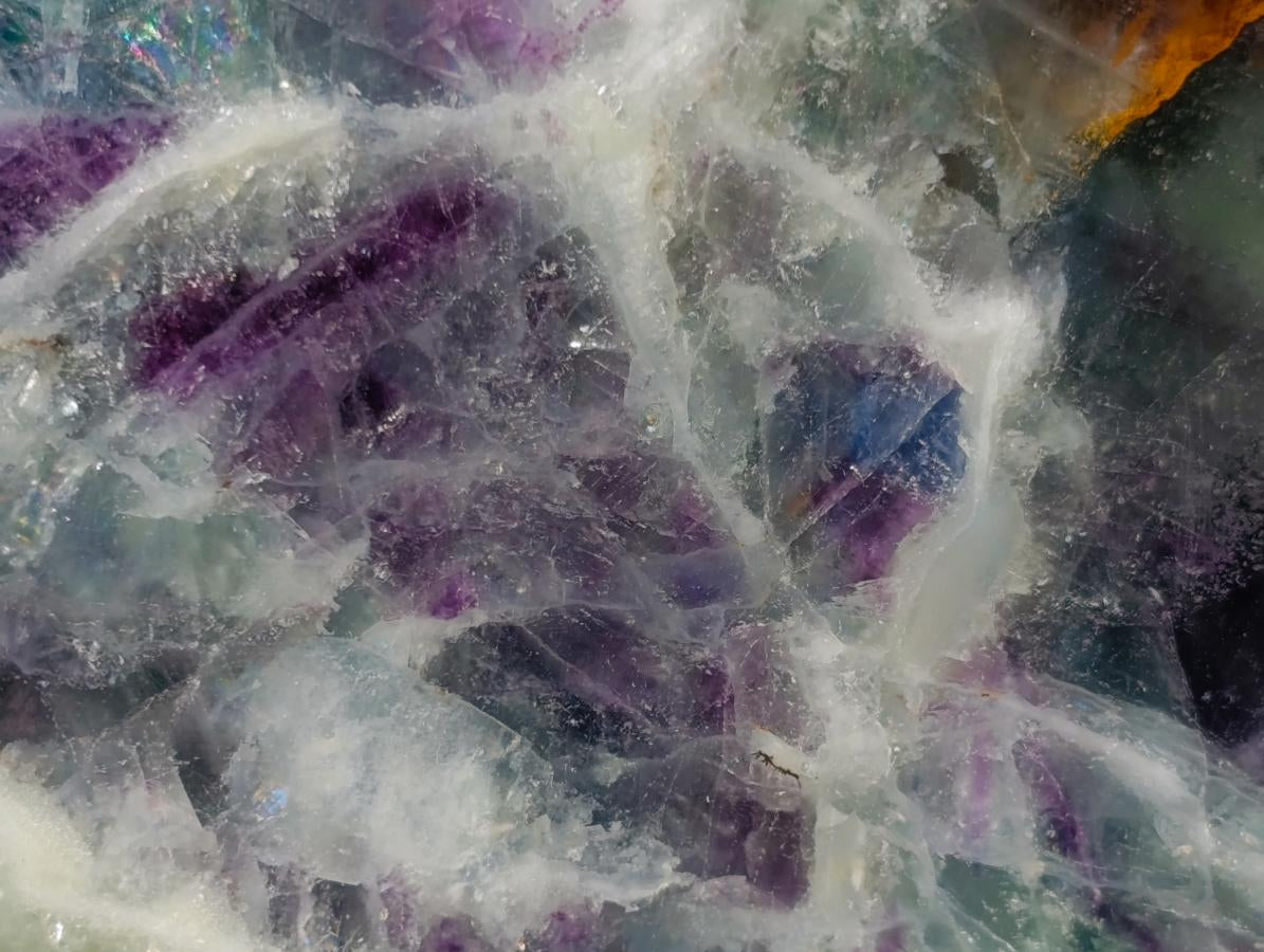 Polished Watermelon Fluorite Standing Display Pieces x 3 From Uis, Namibia - Toprock Gemstones and Minerals 