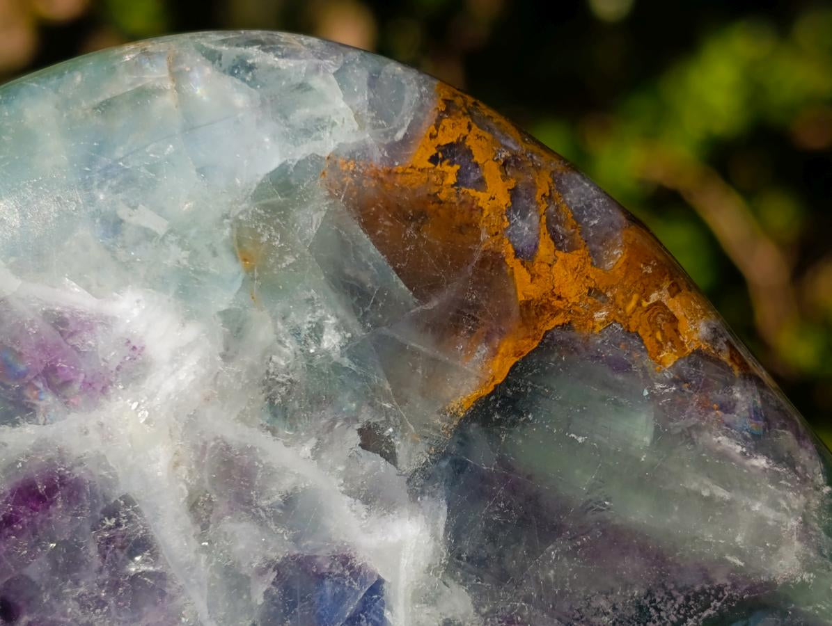 Polished Watermelon Fluorite Standing Display Pieces x 3 From Uis, Namibia - Toprock Gemstones and Minerals 