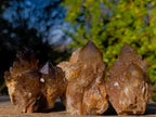 Natural Cascading Smokey Citrine Quartz Clusters x 12 From Luena, Congo - Toprock Gemstones and Minerals 