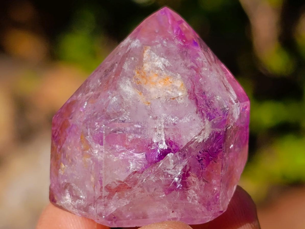 Polished Window Amethyst Crystals x 20 From Akansobe, Madagascar - Toprock Gemstones and Minerals 