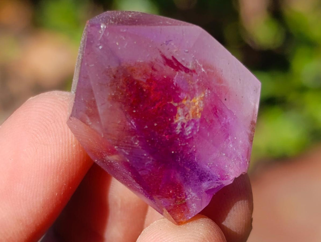 Polished Window Amethyst Crystals x 20 From Akansobe, Madagascar - Toprock Gemstones and Minerals 