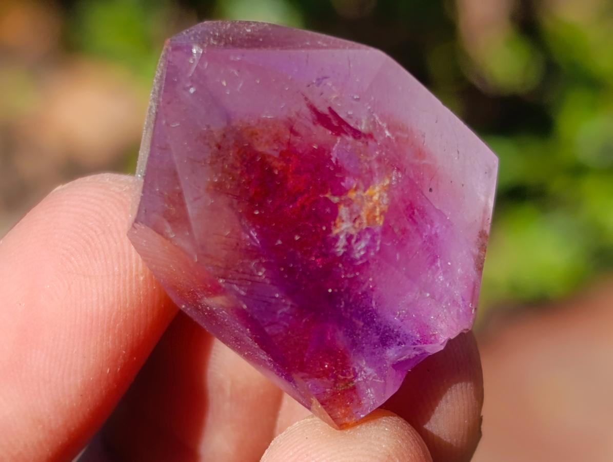 Polished Window Amethyst Crystals x 20 From Akansobe, Madagascar - Toprock Gemstones and Minerals 